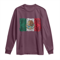 Eagle Mexican Flag Long Sleeve Shirt Aztecs Mexico Heritage Roots - Wonder Print Shop