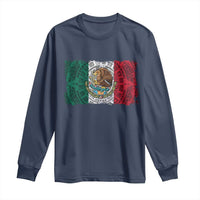 Eagle Mexican Flag Long Sleeve Shirt Aztecs Mexico Heritage Roots - Wonder Print Shop