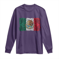 Eagle Mexican Flag Long Sleeve Shirt Aztecs Mexico Heritage Roots - Wonder Print Shop