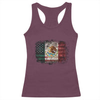 Vintage Mexican Flag Racerback Tank Top Eagle Mexico Heritage Mexican Roots - Wonder Print Shop