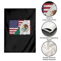 American Mexican Flag Garden Flag Mexico Heritage Half Mexican Roots - Wonder Print Shop