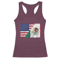American Mexican Flag Racerback Tank Top Mexico Heritage Half Mexican Roots - Wonder Print Shop