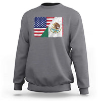 American Mexican Flag Sweatshirt Mexico Heritage Half Mexican Roots - Wonder Print Shop
