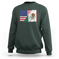 American Mexican Flag Sweatshirt Mexico Heritage Half Mexican Roots - Wonder Print Shop