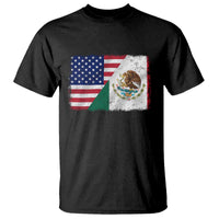 American Mexican Flag T Shirt Mexico Heritage Half Mexican Roots - Wonder Print Shop