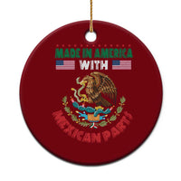Made In America With Mexican Parts Ceramic Ornament Mexico Coat of Arms Half Mexican Roots - Wonder Print Shop