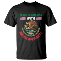 Made In America With Mexican Parts T Shirt Mexico Coat of Arms Half Mexican Roots - Wonder Print Shop