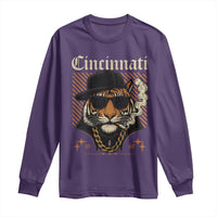 Cincinnati Tiger Long Sleeve Shirt Retro Vintage Mascot Sports Fan - Wonder Print Shop