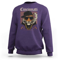Cincinnati Tiger Sweatshirt Retro Vintage Mascot Sports Fan - Wonder Print Shop