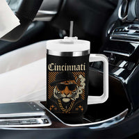 Cincinnati Tiger Tumbler With Handle Retro Vintage Mascot Sports Fan - Wonder Print Shop