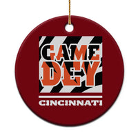 Cincinnati Ceramic Ornament Retro Vintage Game Dey White Stripes - Wonder Print Shop