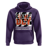 Cincinnati Hoodie Retro Vintage Game Dey White Stripes - Wonder Print Shop