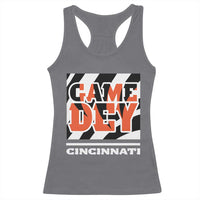 Cincinnati Racerback Tank Top Retro Vintage Game Dey White Stripes - Wonder Print Shop