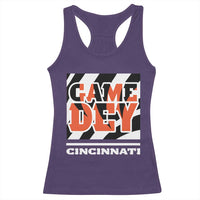 Cincinnati Racerback Tank Top Retro Vintage Game Dey White Stripes - Wonder Print Shop
