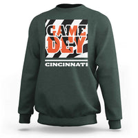 Cincinnati Sweatshirt Retro Vintage Game Dey White Stripes - Wonder Print Shop