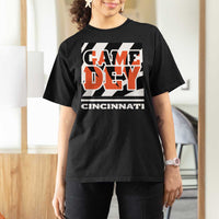 Cincinnati T Shirt For Women Retro Vintage Game Dey White Stripes - Wonder Print Shop