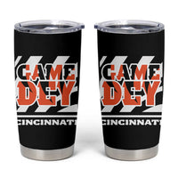 Cincinnati Tumbler Cup Retro Vintage Game Dey White Stripes - Wonder Print Shop