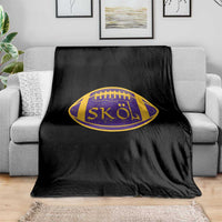 Skol Football Throw Blanket Retro Nordic Scandinavian Warrior Vikings Axe - Wonder Print Shop
