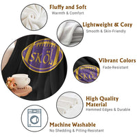 Skol Football Throw Blanket Retro Nordic Scandinavian Warrior Vikings Axe - Wonder Print Shop