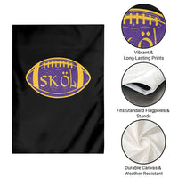Skol Football Garden Flag Retro Nordic Scandinavian Warrior Vikings Axe - Wonder Print Shop
