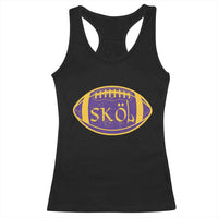 Skol Football Racerback Tank Top Retro Nordic Scandinavian Warrior Vikings Axe - Wonder Print Shop
