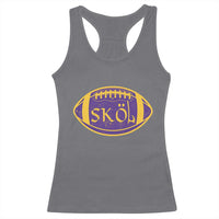 Skol Football Racerback Tank Top Retro Nordic Scandinavian Warrior Vikings Axe - Wonder Print Shop