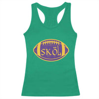 Skol Football Racerback Tank Top Retro Nordic Scandinavian Warrior Vikings Axe - Wonder Print Shop