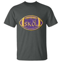 Skol Football T Shirt Retro Nordic Scandinavian Warrior Vikings Axe - Wonder Print Shop