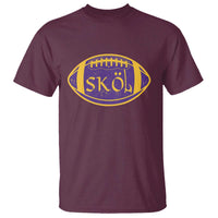 Skol Football T Shirt Retro Nordic Scandinavian Warrior Vikings Axe - Wonder Print Shop