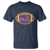 Skol Football T Shirt Retro Nordic Scandinavian Warrior Vikings Axe - Wonder Print Shop