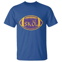 Skol Football T Shirt Retro Nordic Scandinavian Warrior Vikings Axe - Wonder Print Shop
