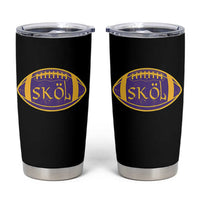 Skol Football Tumbler Cup Retro Nordic Scandinavian Warrior Vikings Axe - Wonder Print Shop