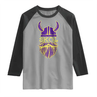 Skol Nordic Scandinavian Warrior Viking Helmet Raglan Shirt - Wonder Print Shop