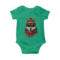 Kansas City Baby Onesie Vintage Retro Wolf Mascot - Wonder Print Shop