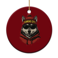 Kansas City Ceramic Ornament Vintage Retro Wolf Mascot - Wonder Print Shop