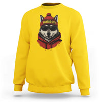Kansas City Sweatshirt Vintage Retro Wolf Mascot - Wonder Print Shop
