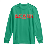 Kansas City Long Sleeve Shirt Retro Style 90s Vintage Unisex Varisty - Wonder Print Shop
