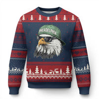 Philadelphia Fan Ugly Christmas Sweater Retro Eagle Sports Fan - Wonder Print Shop