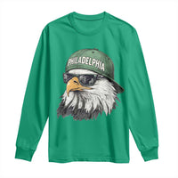 Philadelphia Fan Long Sleeve Shirt Retro Eagle Sports Fan - Wonder Print Shop