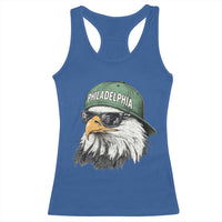 Philadelphia Fan Racerback Tank Top Retro Eagle Sports Fan - Wonder Print Shop
