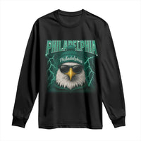 Philadelphia Fan Long Sleeve Shirt Retro Eagle Bootleg Sports Fan - Wonder Print Shop
