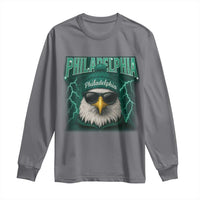 Philadelphia Fan Long Sleeve Shirt Retro Eagle Bootleg Sports Fan - Wonder Print Shop
