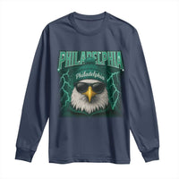 Philadelphia Fan Long Sleeve Shirt Retro Eagle Bootleg Sports Fan - Wonder Print Shop