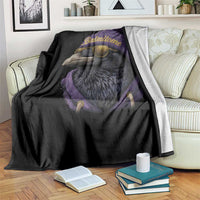 Baltimore Throw Blanket Vintage Maryland Edgar Allan Poe Raven Game Day - Wonder Print Shop