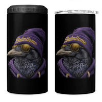 Baltimore 4 in 1 Can Cooler Tumbler Vintage Maryland Edgar Allan Poe Raven Game Day - Wonder Print Shop