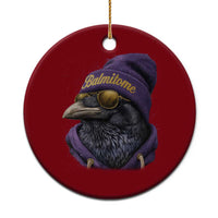 Baltimore Ceramic Ornament Vintage Maryland Edgar Allan Poe Raven Game Day - Wonder Print Shop