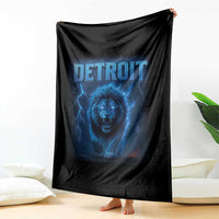 Retro Detroit Football Throw Blanket Love Lions Bootleg Vintage Rap Tee - Wonder Print Shop