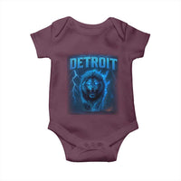 Retro Detroit Football Baby Onesie Love Lions Bootleg Vintage Rap Tee - Wonder Print Shop