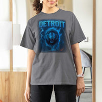 Retro Detroit Football T Shirt For Women Love Lions Bootleg Vintage Rap Tee - Wonder Print Shop