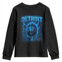 Retro Detroit Football Youth Sweatshirt Love Lions Bootleg Vintage Rap Tee - Wonder Print Shop